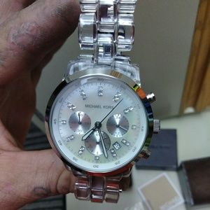 Michael kors mother of pearl watch
